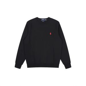 Ralph Lauren Black Crewneck Sweater Classic Pullover