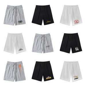 Amiri Men’s Graphic Logo Cotton Shorts