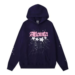 PantsSp5der Atlanta Purple Spider Web Hoodie
