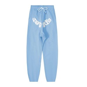 Sp5der Light Blue Graphic Jogger Pants