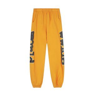 Sp5der Orange Graphic Jogger Sweatpants