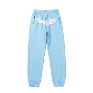 Sp5der Light Blue Graphic Sweatpants
