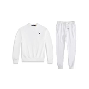 Ralph Lauren White Logo Sweatshirt Jogger Set