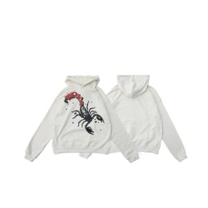 Sp5der White Spider Graphic Hoodie Casual Streetwear