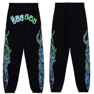 Sp5der 555 Black Spider Graphic Sweatpants