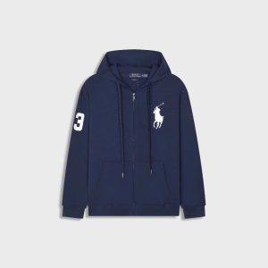 Ralph Lauren Men’s Navy Zip Hoodie Polo Logo 3