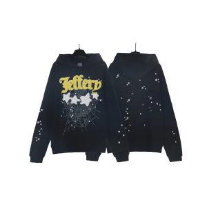 Hellboy Graphic Spider Web Black Hoodie