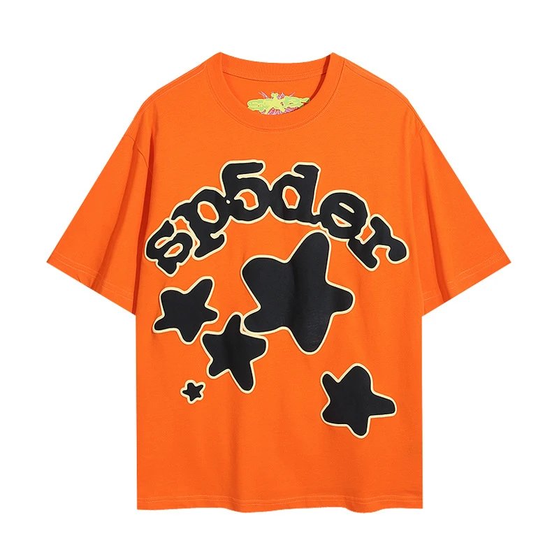 Sp5der Sp5der Orange Star Graphic T-Shirt - Buy at OopBuy
