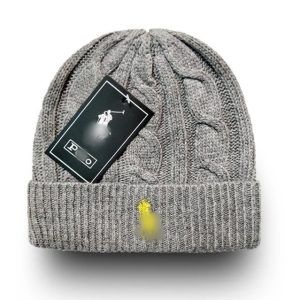 Ralph Lauren Gray Cable Knit Beanie Warm Winter Hat