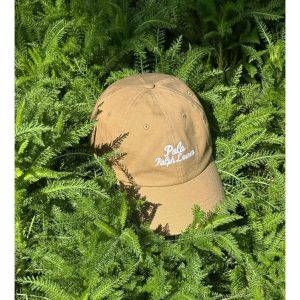 Polo Ralph Lauren Tan Cotton Baseball Cap Embroidered Logo