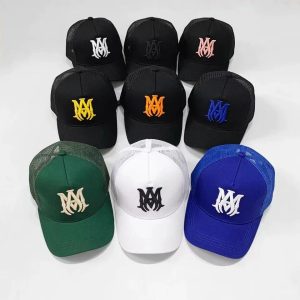 Amiri MA Logo Mesh Trucker Baseball Cap Hat