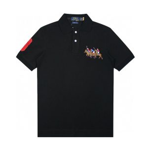 Ralph Lauren Black Polo Shirt Short Sleeve Embroidered Logo