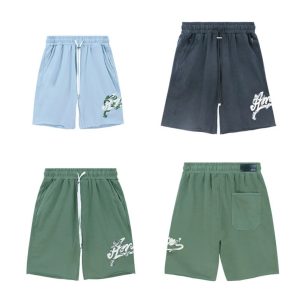 Amiri Drawstring Logo Graphic Casual Shorts
