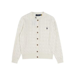 Ralph Lauren Women’s Cream Cable Knit Button Cardigan