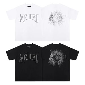 Amiri Sunburst Logo Graphic Cotton T-Shirt