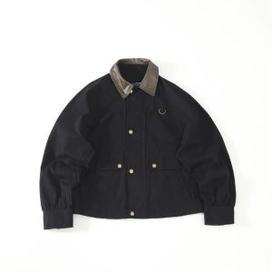 Ralph Lauren Black Utility Jacket Corduroy Collar