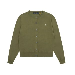 Polo Ralph Lauren Men’s Olive Cotton Button Cardigan Sweater