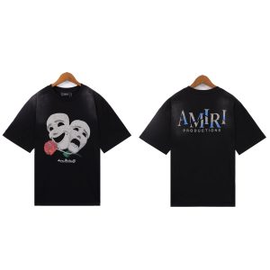 Amiri Mask Graphic Black Short Sleeve T-Shirt