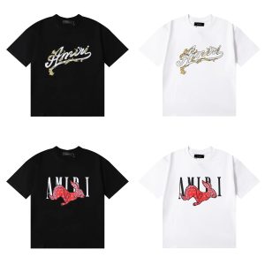 Amiri Logo Graphic Cotton T-Shirt Short Sleeve Tee