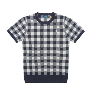 Ralph Lauren Men’s Checkered Short Sleeve Knit Polo Shirt
