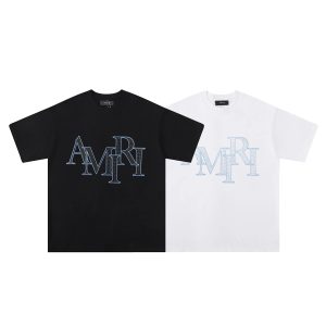 Amiri Logo Graphic T-Shirt Black White Cotton Tee