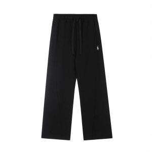 Ralph Lauren Black Wide Leg Drawstring Logo Pants