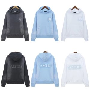 Amiri Logo Pullover Hoodie Men Women Casual Sweatshirt