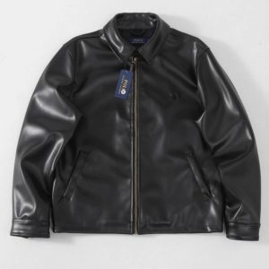 Ralph Lauren Men’s Black Leather Motorcycle Jacket