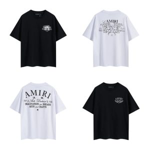 Amiri Graphic Logo Cotton T Shirt Short Sleeve Tops