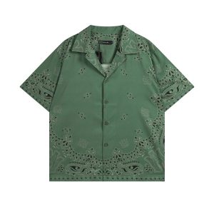 Amiri Green Bandana Paisley Short Sleeve Shirt