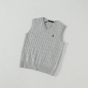 Ralph Lauren Gray Cable Knit Sweater Vest