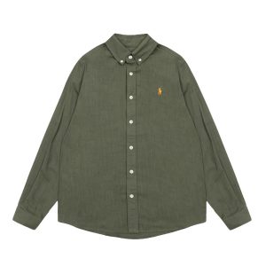 Ralph Lauren Men’s Olive Green Button Down Long Sleeve Shirt