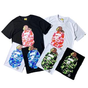 BAPE 2024 Cartoon Graphic Cotton T-Shirt Collection