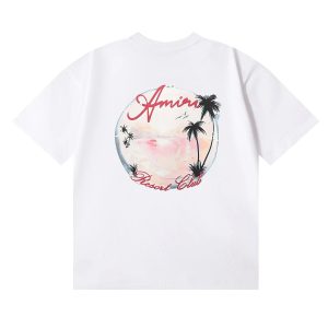 Amiri Beach Club Palm Graphic White T-Shirt