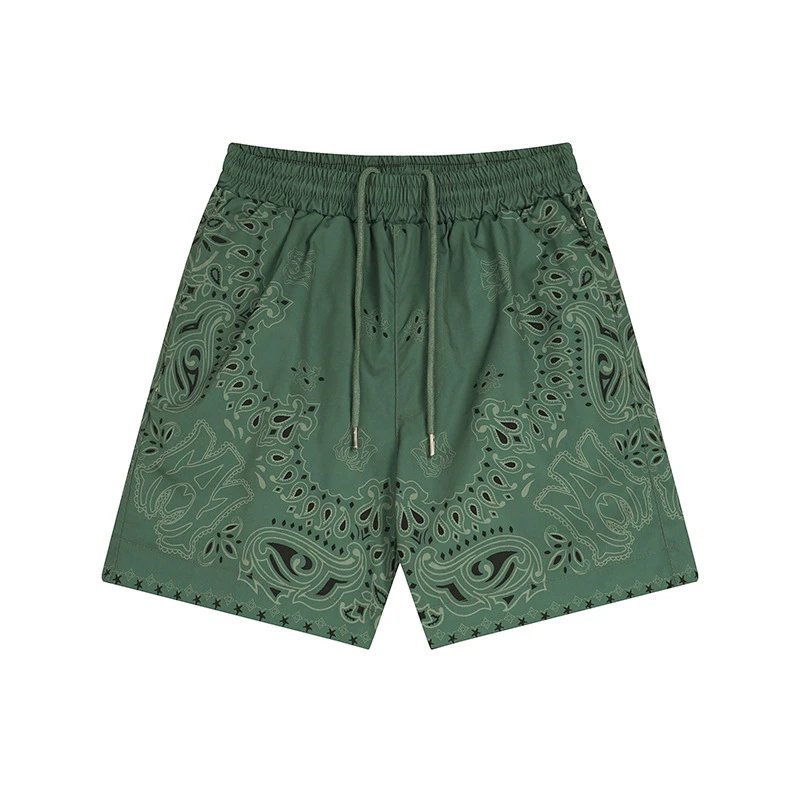 Amiri Green Paisley Bandana Drawstring Shorts - Buy at OopBuy