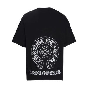 Chrome Hearts Los Angeles Cross Back Print Black T-Shirt