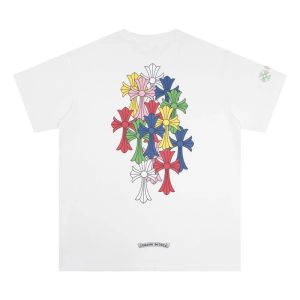 Chrome Hearts Floral Cross White Cotton T-Shirt