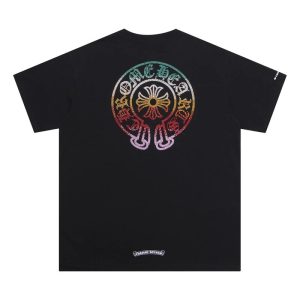 Chrome Hearts Rainbow Cross Black T-Shirt