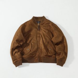 Ralph Lauren Men’s Brown Suede Bomber Jacket