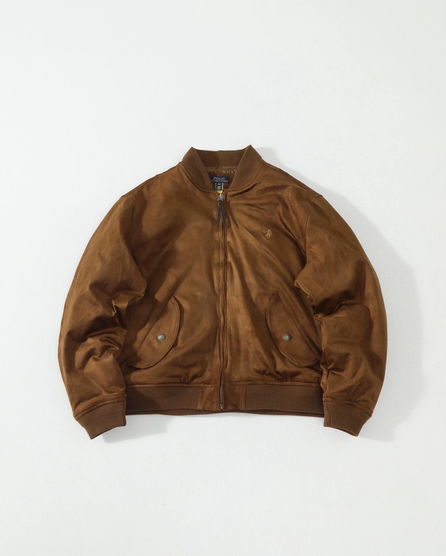 Ralph Lauren Men's Brown Suede Bomber Jacket - Buy at OopBuy
