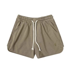 Ralph Lauren Taupe Drawstring Sweat Shorts with Pockets