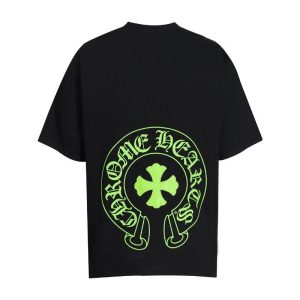 Chrome Hearts Black Horseshoe Cross Graphic T-Shirt
