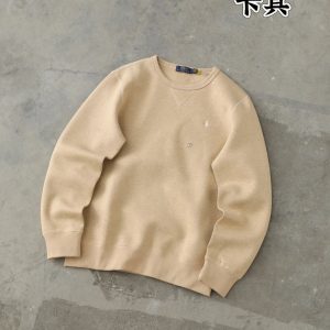 Ralph Lauren Beige Crewneck Cotton Sweatshirt