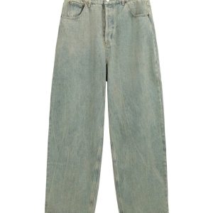Acne Studios Light Wash Wide Leg Straight Jeans