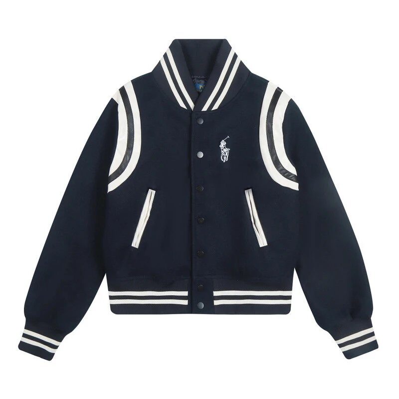 Ralph Lauren Men's Navy Varsity Bomber Jacket - Buy at OopBuy