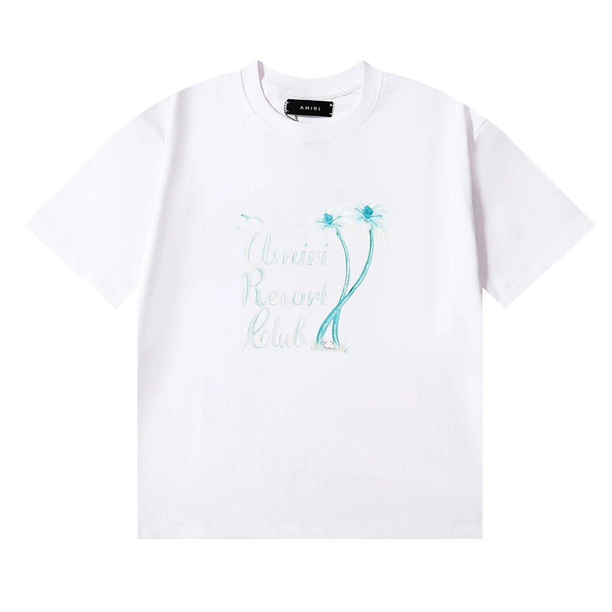 Amiri White Palm Tree Graphic Cotton T-Shirt - Buy at OopBuy