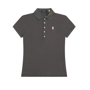 Ralph Lauren Women’s Dark Gray Slim Fit Polo Shirt