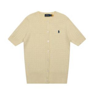 Polo Ralph Lauren Cream Cable Knit Short Sleeve Cardigan