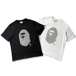 A Bathing Ape BAPE Ape Head Graphic T-Shirt Black White