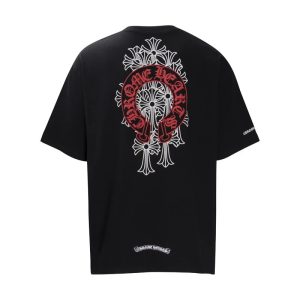 Chrome Hearts Black Cross Graphic Short Sleeve T-Shirt